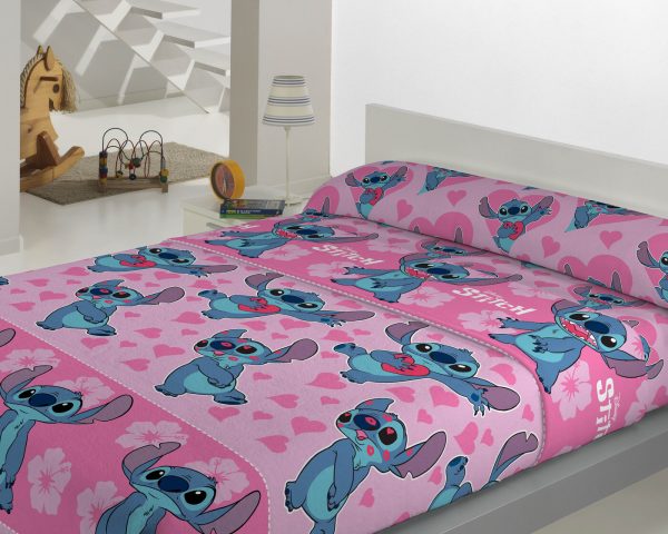133761390377375058-AMB JS CORALINA LILO &STITCH ROSA Jogo de Cama Coralina - Lilo & Stitch