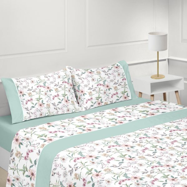 ON-133892720338799985-BALI_ROSA20COM20VERDE_3D Jogo de Cama - Cotton Bali