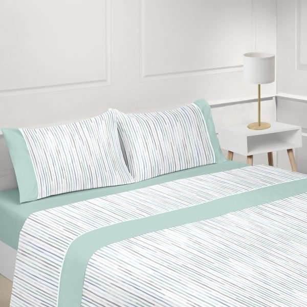 ON-133911850087900009-CRETA_AZUL_VERDE_3D Jogo de Cama – Cotton Creta