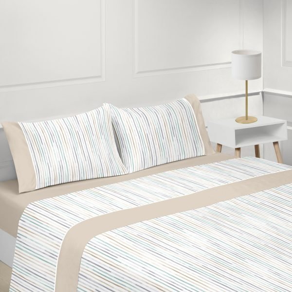 ON-133911850087900009-CRETA_BEGE_BEGE_3D Jogo de Cama – Cotton Creta