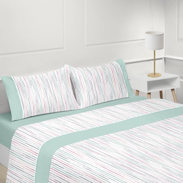 ON-133911850087909978-CRETA_ROSA_VERDE_3D Jogo de Cama – Cotton Creta