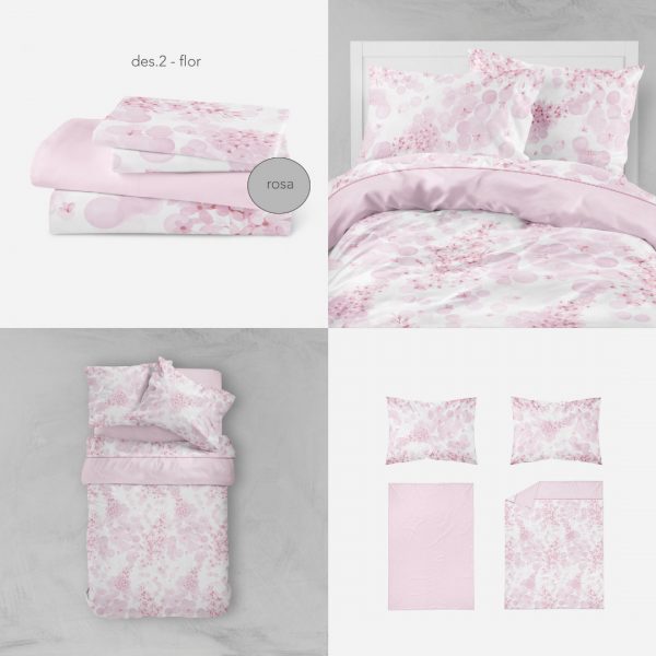 Jogo de Cama Ajustável Coralina – Flor