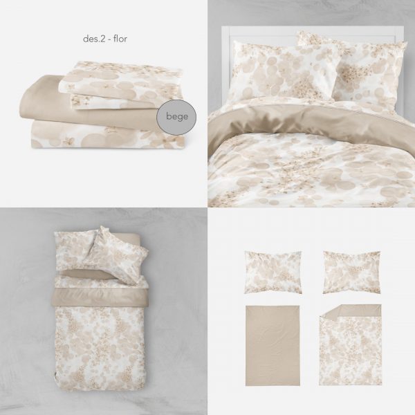 Jogo de Cama Ajustável Coralina – Flor