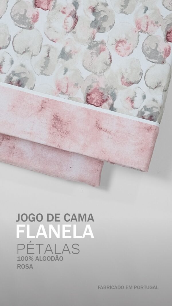 134341075614586080-Rosa Jogo de Cama Flanela - Pétalas