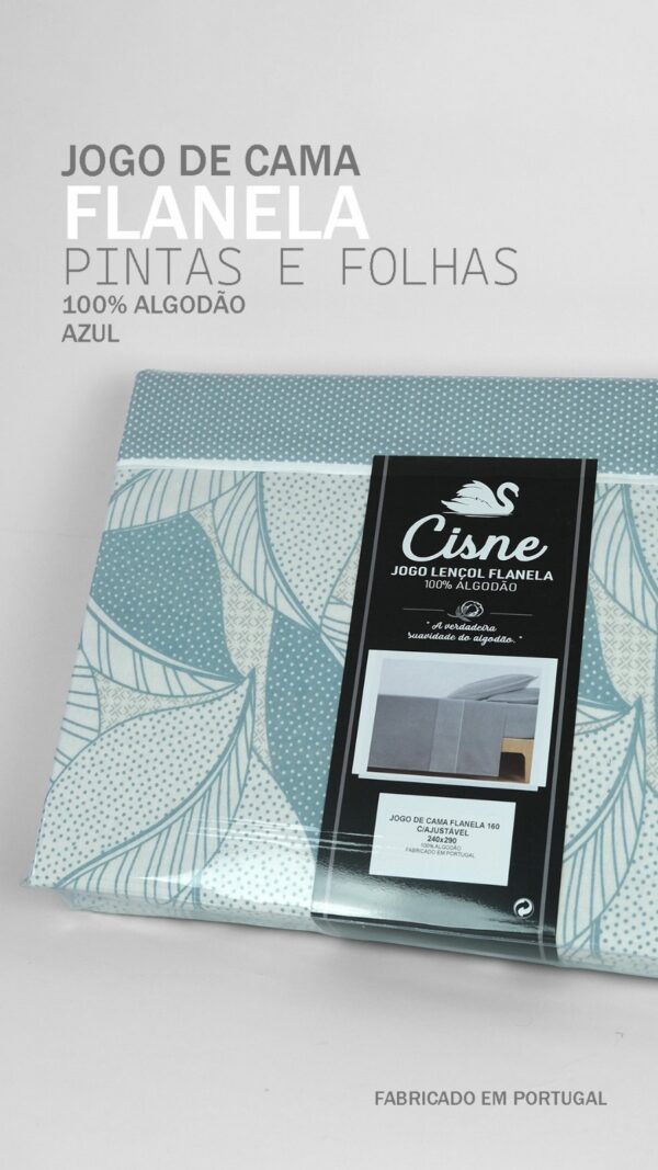 134341078142582534-Azul (1) Jogo de Cama Flanela - Pintas & Folhas