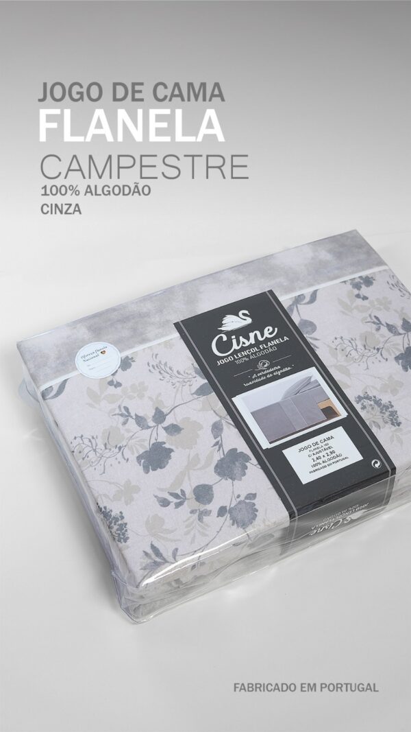 134341083128728584-Cinza (1) Jogo de Cama Flanela - Campestre